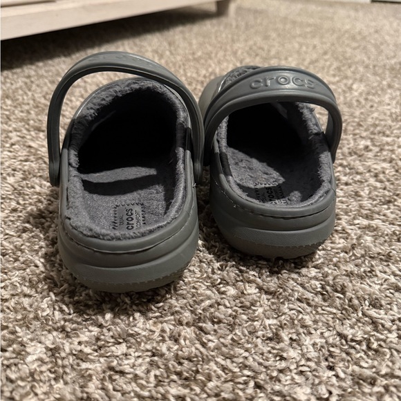 Grey Fuzzy Crocs - Picture 3 of 4